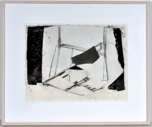 Piet Tuytel - Gemengde techniek en collage - Zonder titel - 30x40 cm - 1985 verkocht voor € 195!