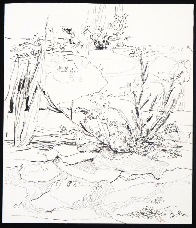 Kees Mol -  Pentekening, Landschap kopen? Bied vanaf 1!