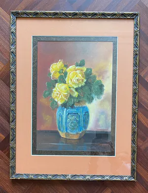 Henriette Hubregtse-Lanzing - 2 pastels met bloemen kopen? Bied vanaf 50!