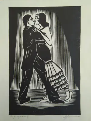 Niet of onleesbaar gesigneerd - ''Tango argentino" 1986 kopen? Bied vanaf 1!