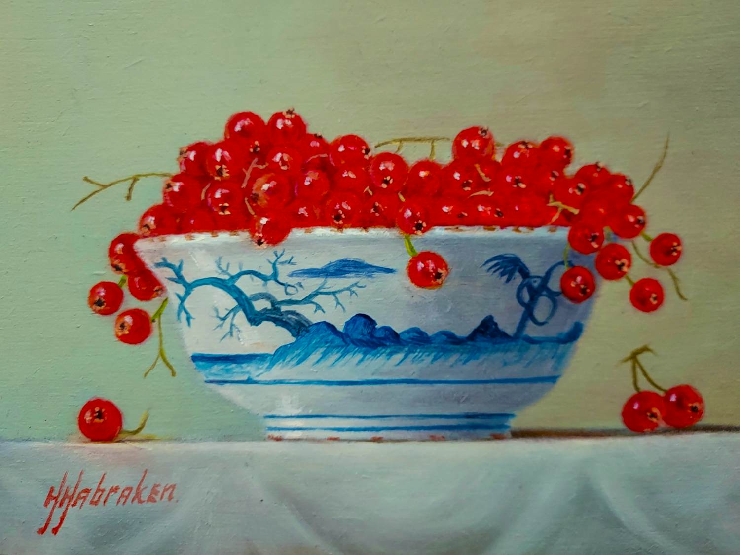 Hans Habraken - Chinees schaaltje met bessen kopen? Bied vanaf 295!