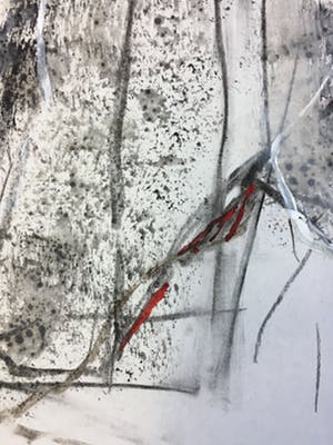 Eugenie Dammer - Abstract zonder titel / 1985 / Tekening (gemengde techniek) kopen? Bied vanaf 100!