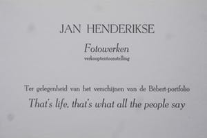 Jan Henderikse - That s life, that s what all the people say kopen? Bied vanaf 10!