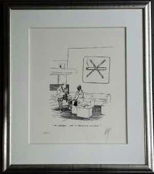 Peter van Straaten - 'Ach welnee, dat is gewoon kunst'(fraai gelijst) verkocht voor € 169!