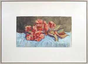 A. Brouwer - Aquarel, Bloemtak - Ingelijst kopen? Bied vanaf 1!
