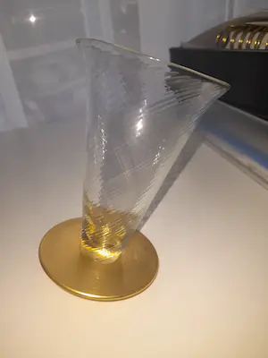 Borek Sipek - 2 Borek Sipek/David Palterer kristallen tuimel glaasjes, verguld zilver. Ajeto kopen? Bied vanaf 125!