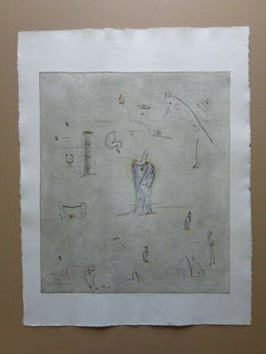Henk Visch - FIGURATIE / ZW-W ETS + POTLOOD / EAU-FORTE + CRAYON / 66x50cm / SIG kopen? Bied vanaf 55!