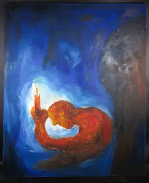 Eta Bender - Olieverf op doek, Licht in het donker (Zeer groot) kopen? Bied vanaf 1!