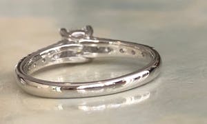 14 karaat witgouden ring met diamanten ca  0.36 ct kopen? Bied vanaf 400!