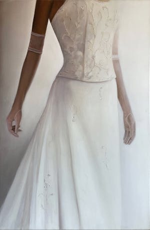 Arnout Killian - Life-size painting of intricate wedding dress kopen? Bied vanaf 650!