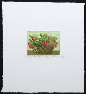 Laetitia de Haas - Lot van vijf kleurenetsen, Stillevens kopen? Bied vanaf 60!