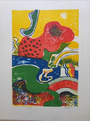 Jan Cobbaert - COBRA-FIGURATIE / KLEURLITHO / 70x54cm / SIG kopen? Bied vanaf 1!