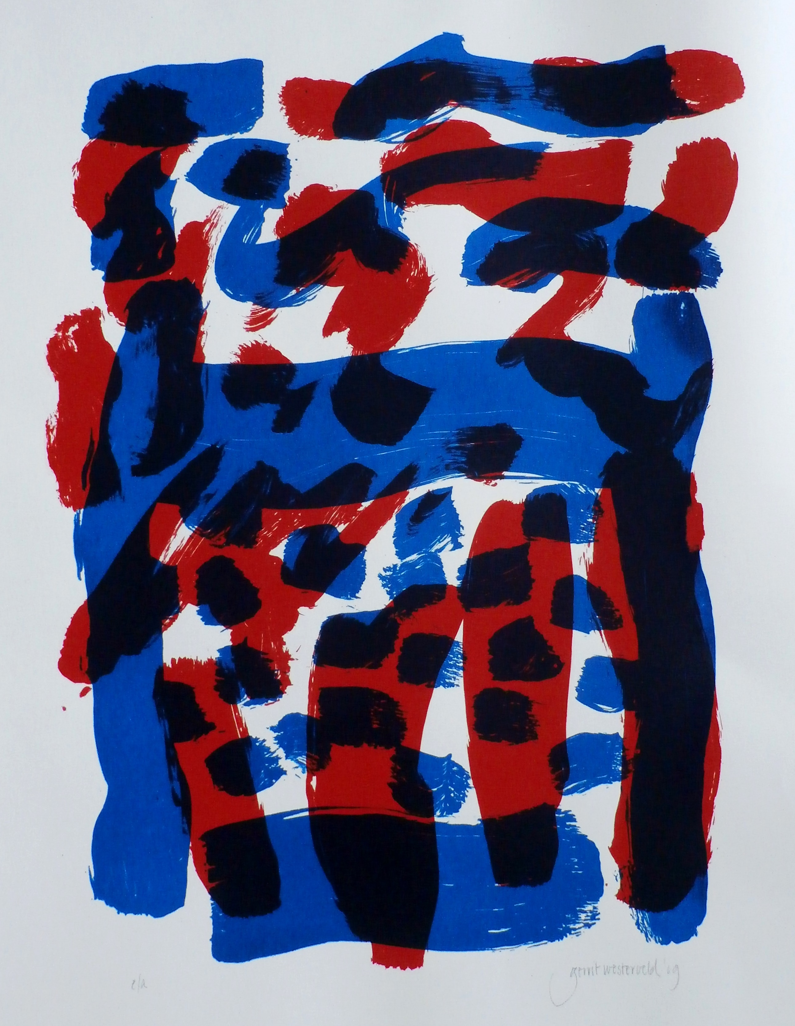 Gerrit Westerveld - zeefdruk: abstract verkocht voor € 45!