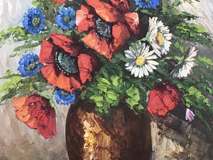 Niet of onleesbaar gesigneerd - Bloemen in vaas kopen? Bied vanaf 1!