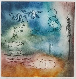 Ad Arma - Ets, De Jaarring - April - Ingelijst kopen? Bied vanaf 50!