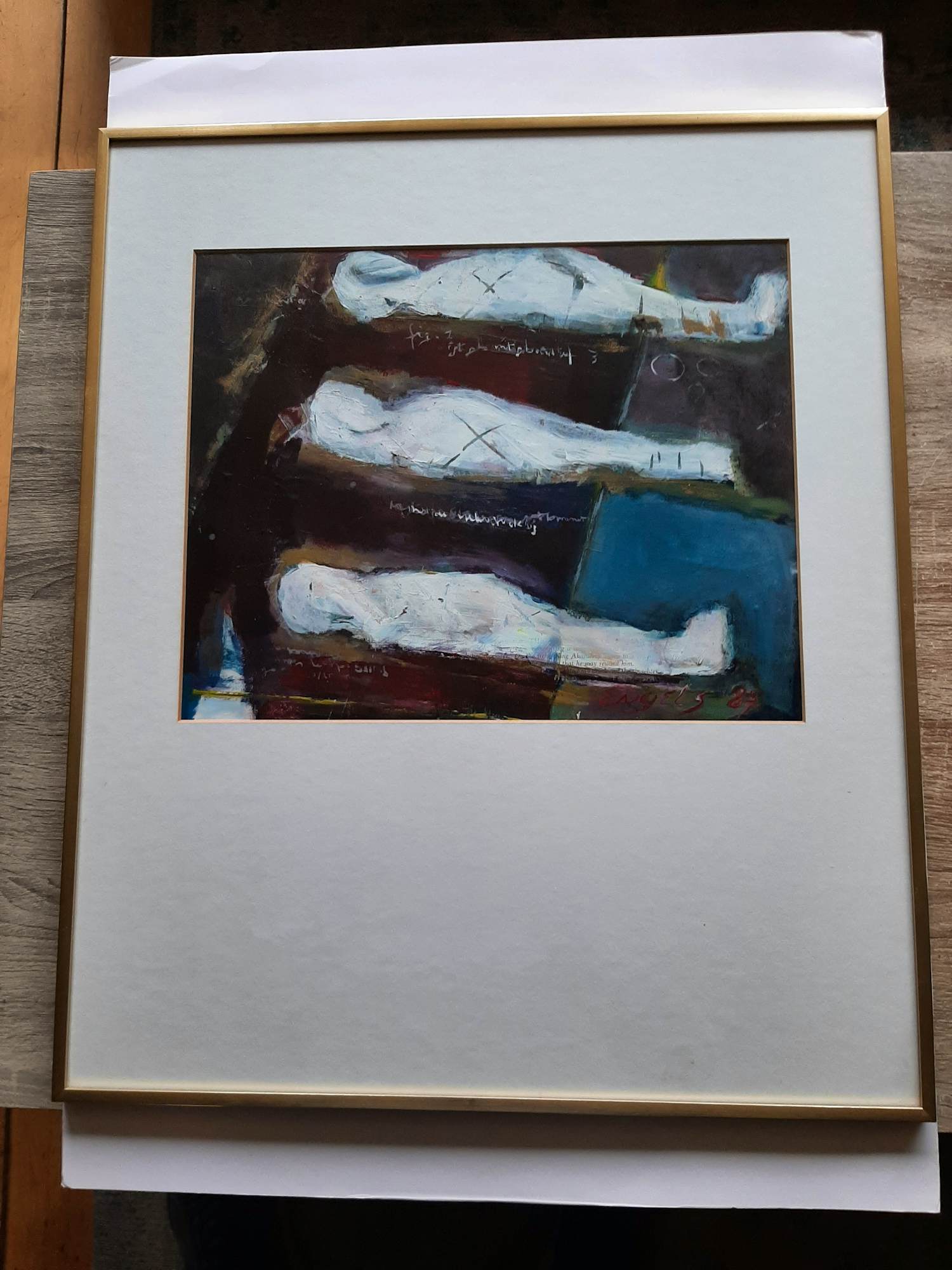 Astrid Engels - Olieverf op papier, Titel, "Egyptenne XXVI verkocht voor € 40!