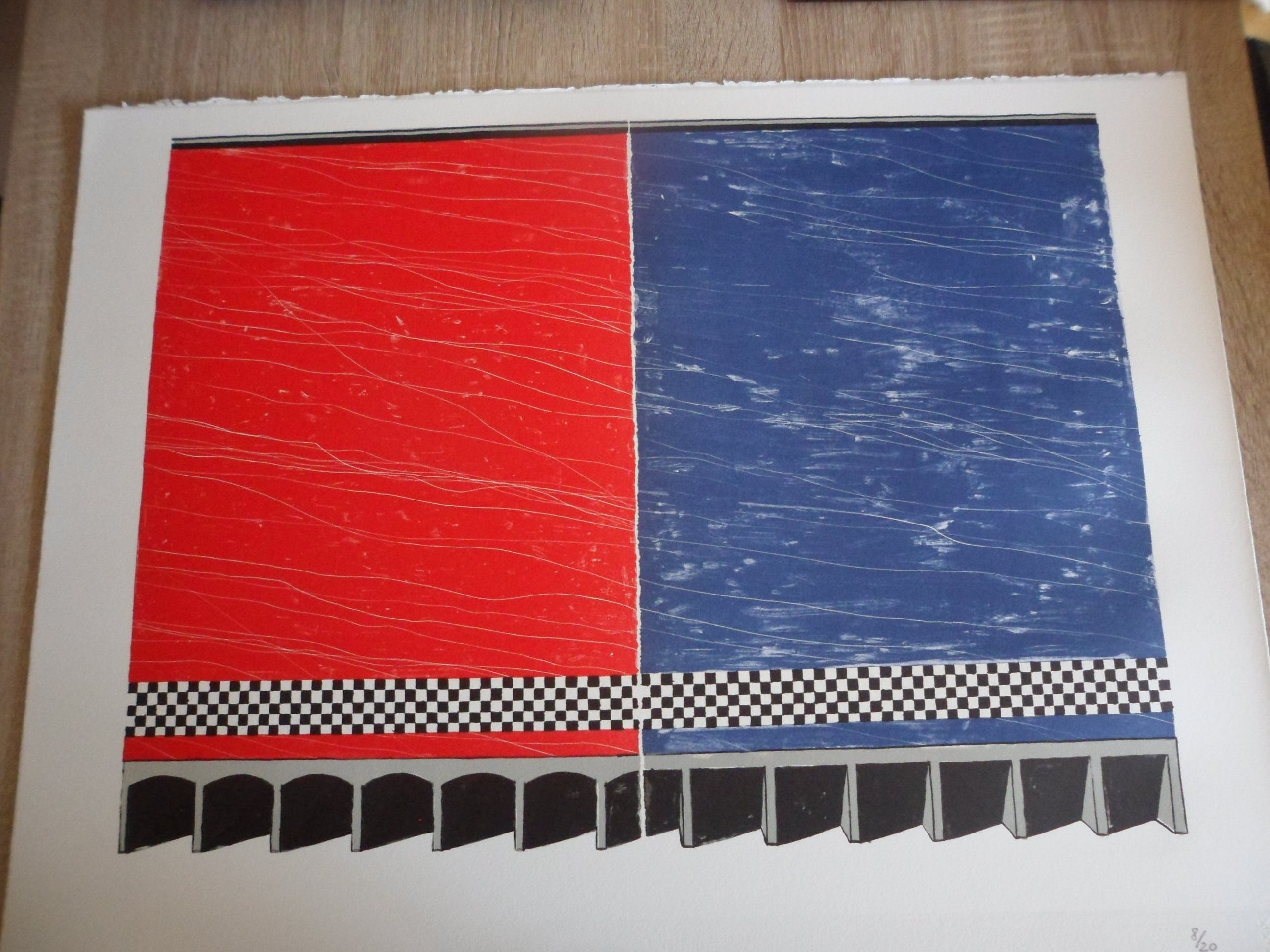 Koos Aarts - Zeefdruk, Titel: "Finishing touch". kopen? Bied vanaf 20!