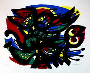 Anton Rooskens - Litho: compositie - 1976 verkocht voor € 449!