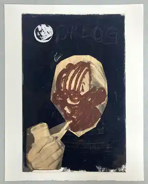 Len 't Hoen - Collage / gemengde techniek, Oorlog verkocht voor € 50!