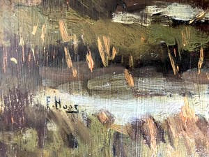 Frans Hoos - Polderlandschap - Olieverf op Paneel kopen? Bied vanaf 80!