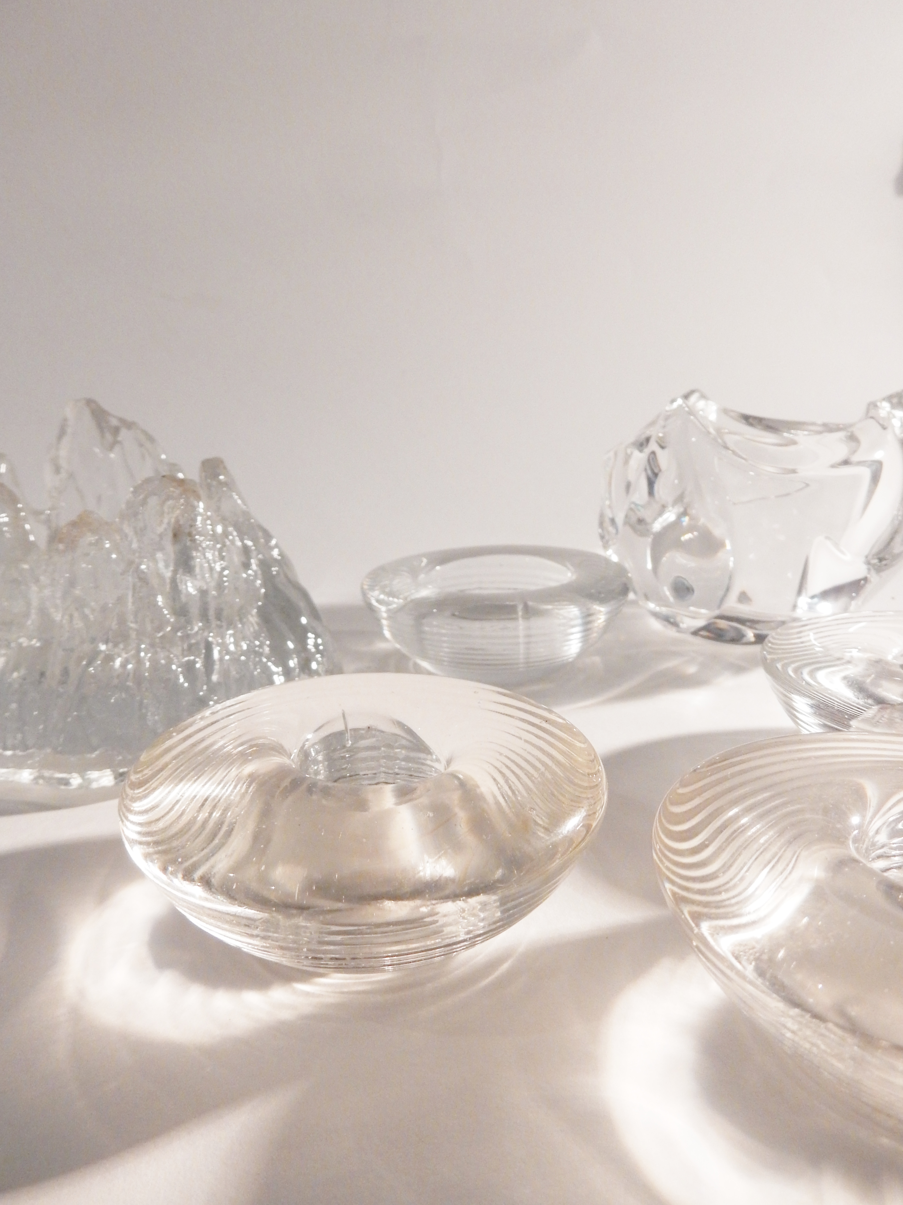 Niet of onleesbaar gesigneerd - Holmegaard en Nybro kaarshouders - 6x Scandinavisch design kopen? Bied vanaf 1!