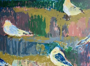 Ellie Slegten - kleurenlitho | 'Vogels' | 1994 kopen? Bied vanaf 50!