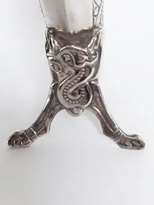 Magnus Aase zoutstrooier sterling zilver Viking design Noorwegen. Gekeurd. kopen? Bied vanaf 85!