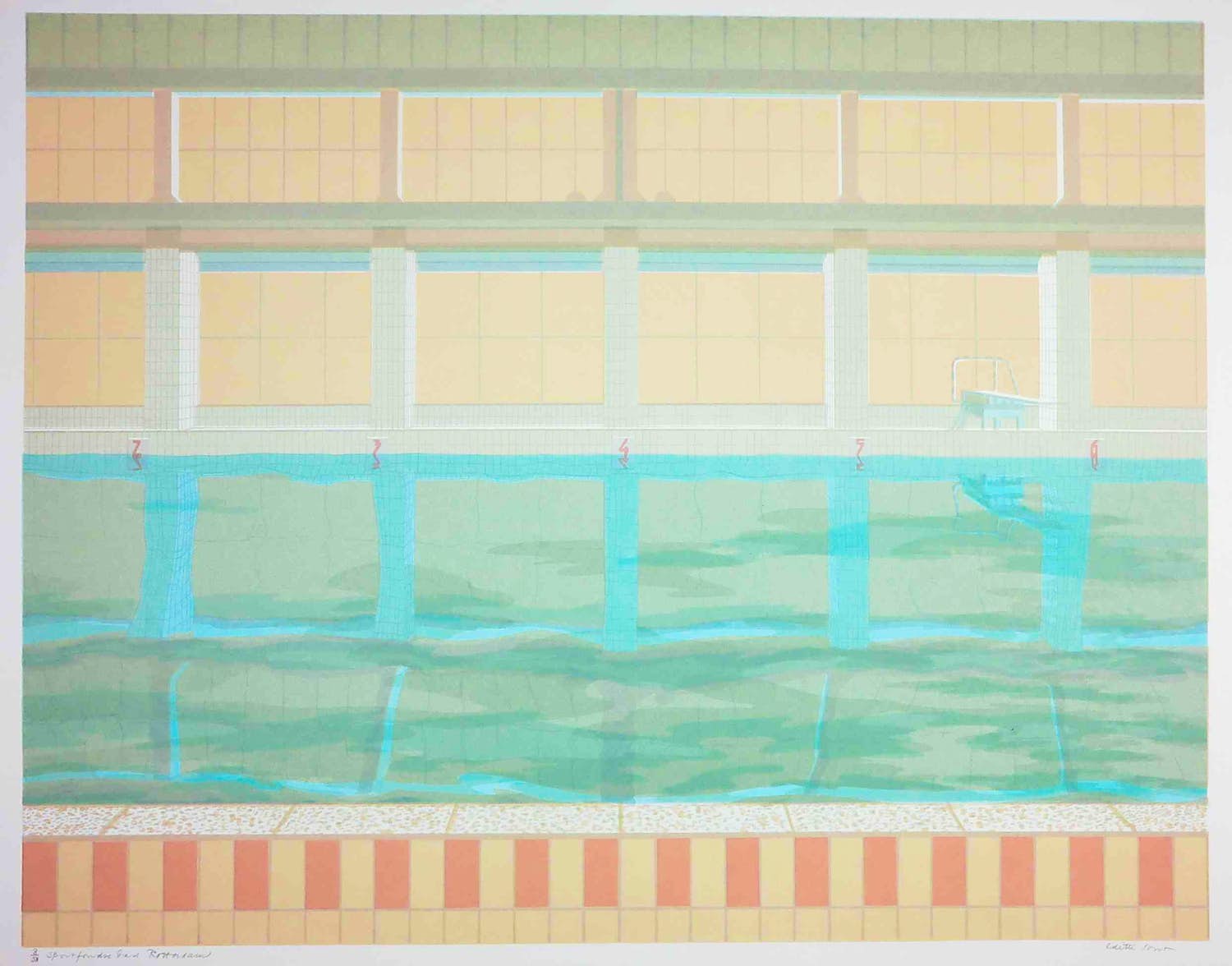 Edith Sont - Zeefdruk, Sportfondsenbad Rotterdam kopen? Bied vanaf 20!