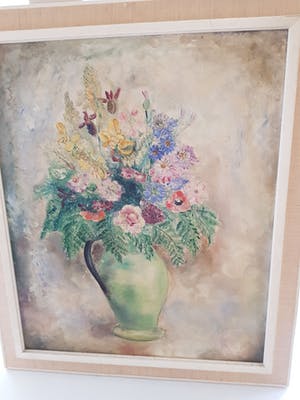 Lydia Radda - Vase vert aux fleurs kopen? Bied vanaf 100!