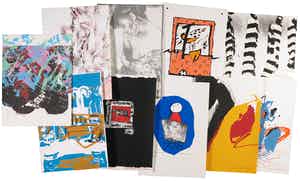 Martin van Dijk - Arthur Bernard, Nico Vrielink e.a., Lot van 10 zeefdrukken verkocht voor € 1!