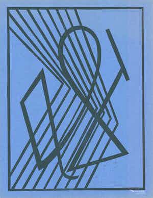 Cesar Domela - Getekende houtsnede op geschept papier voor Edition Panderma - 1966 verkocht voor € 50!