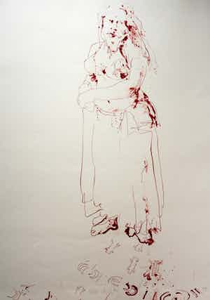 Sam Drukker - litho: buikdanseres - 1993 verkocht voor € 75!