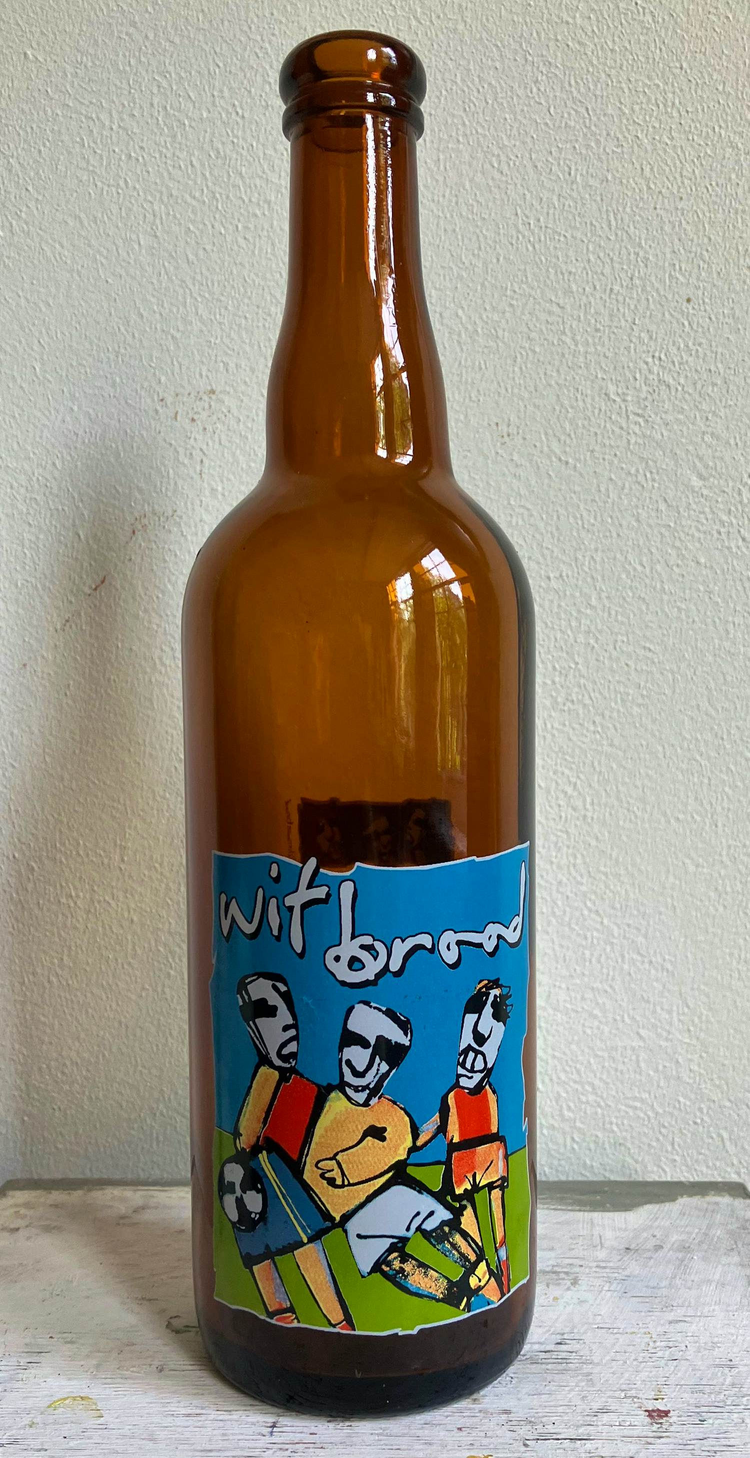 Herman Brood - gezeefdrukte bierfles - "Wit Brood" - 1999 verkocht voor € 20!
