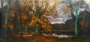 Egbert Schaap - Bosvijver in hersttooi verkocht voor € 50!