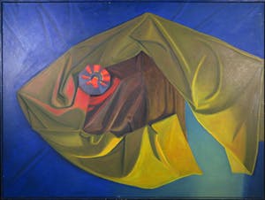 Jaap Noordermeer - Olieverf op doek, Het eiland van de grote mensen - Ingelijst (Groot) kopen? Bied vanaf 1!