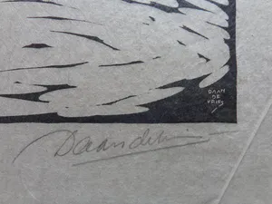 Daan de Vries - LOT VAN 4 STUKS / ZW-W HOUTSNEDE / SIG kopen? Bied vanaf 55!