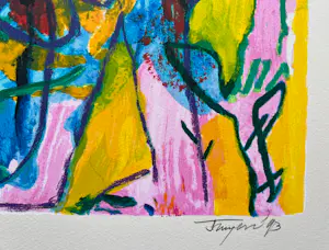 Hans Truijen - handgesigneerde zeefdruk | 'Happy day' | 1993 kopen? Bied vanaf 200!