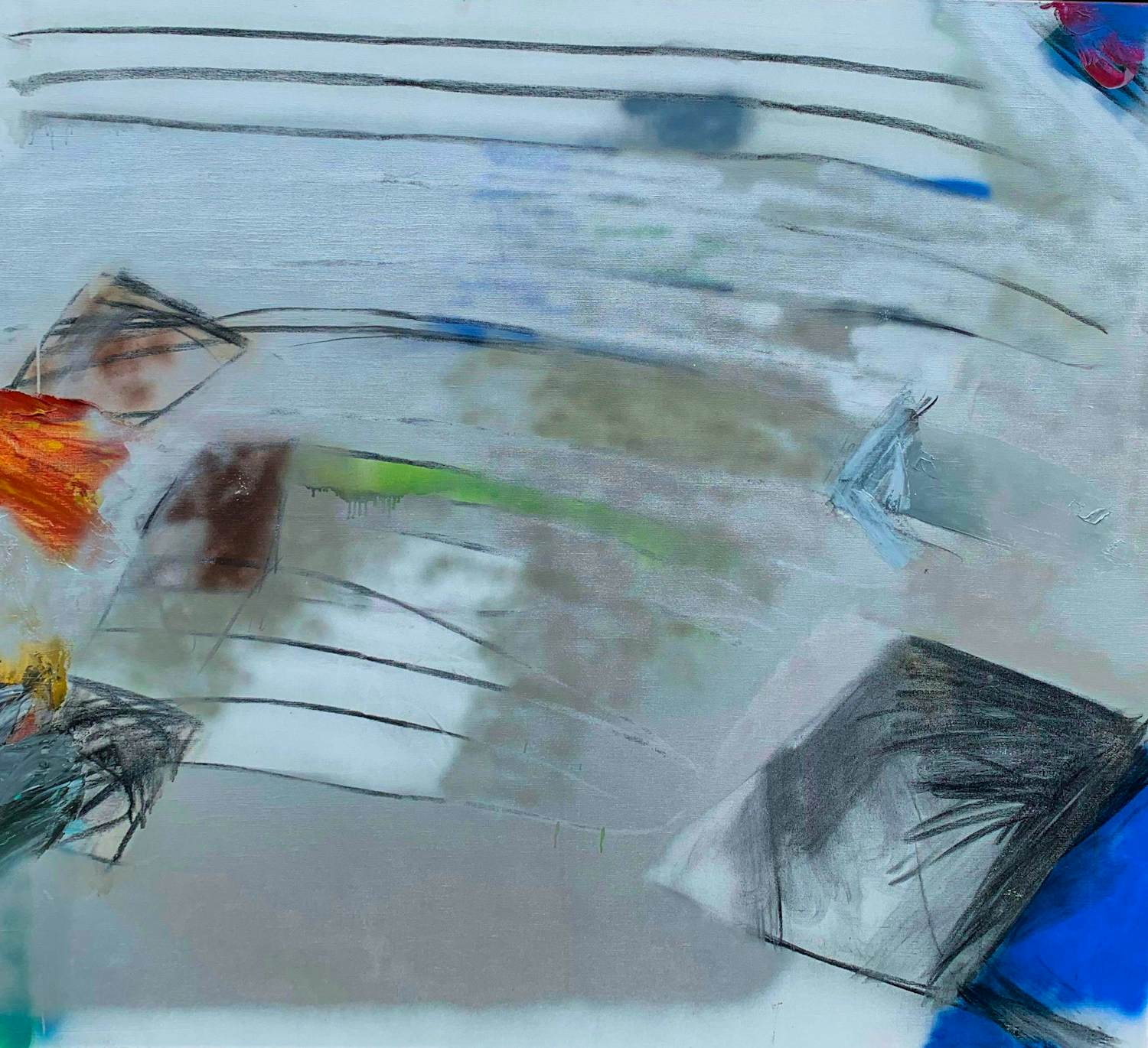 Ger Lataster - Gemengde techniek op doek - 1979(zeer groot werk!) kopen? Bied vanaf 2995!