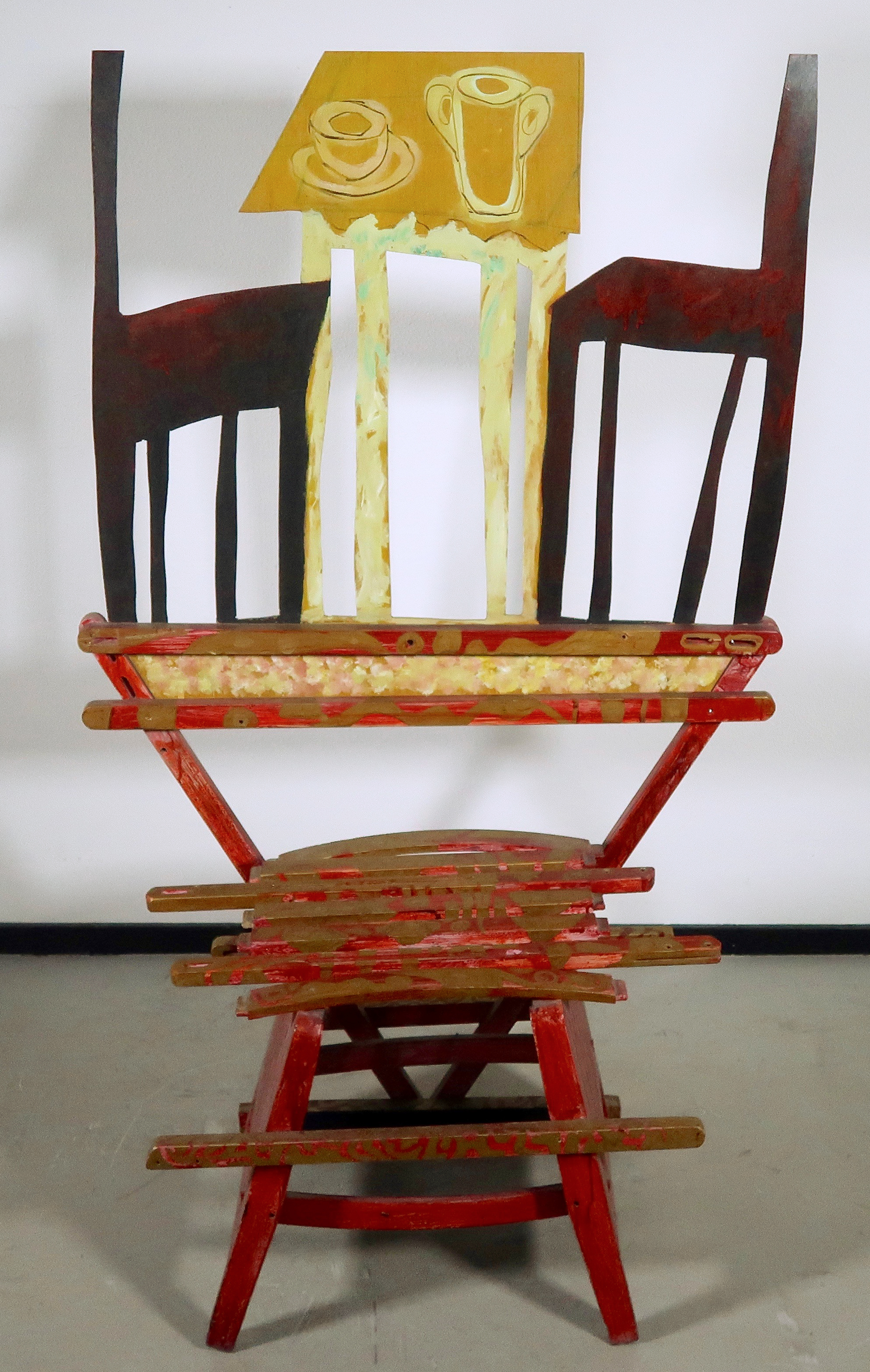 Siebrand Weitenberg - Houten object, Troon (Groot!) verkocht voor € 150!