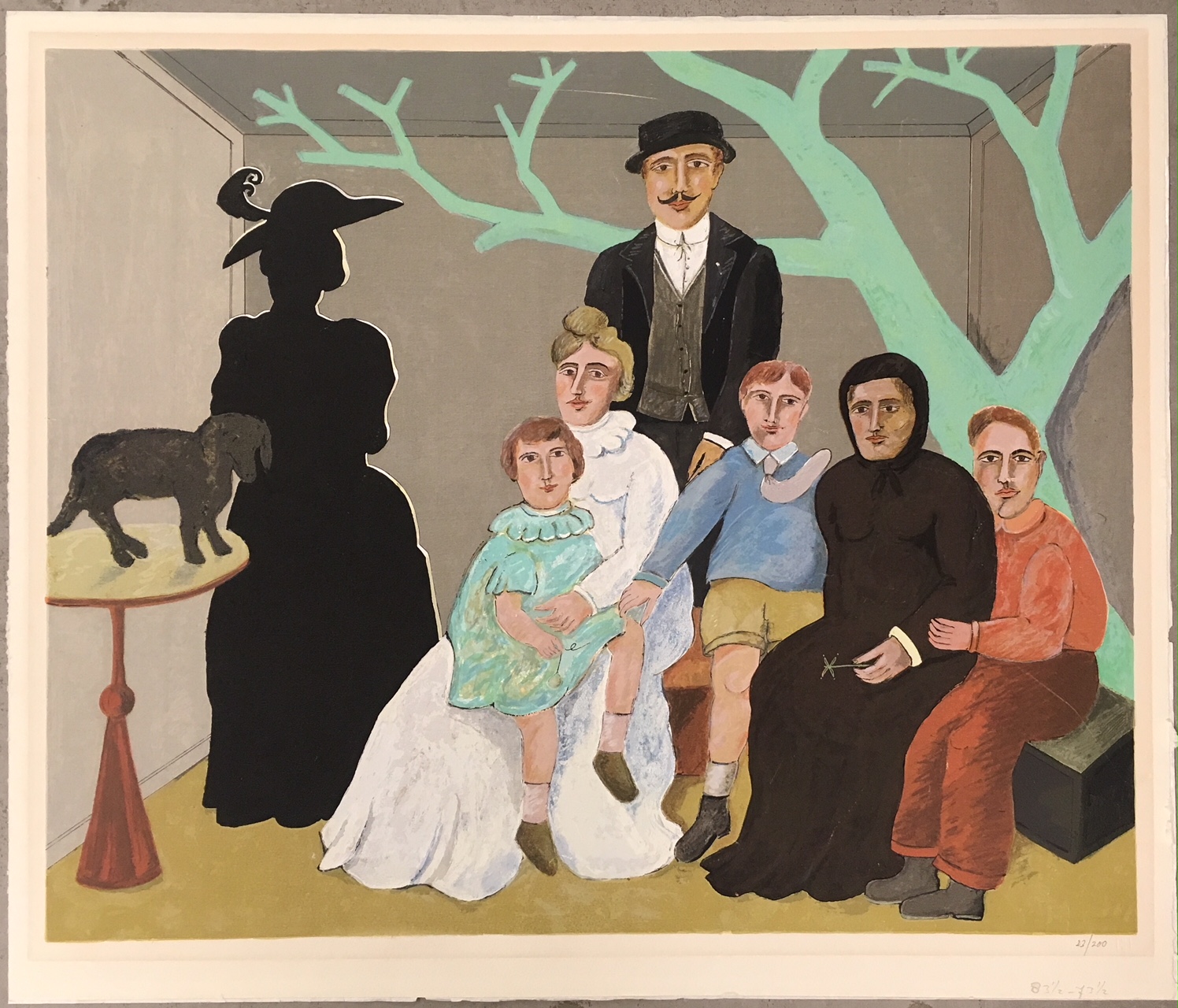 Niet of onleesbaar gesigneerd - Zeefdruk, Family kopen? Bied vanaf 1!