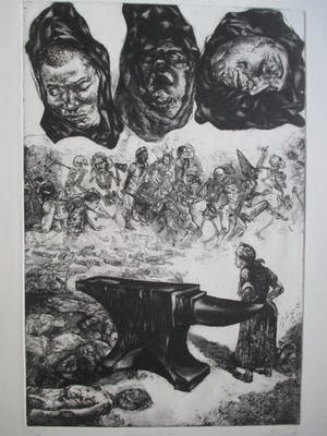 Diane Victor - Ets "Hammering the anvil" kopen? Bied vanaf 50!