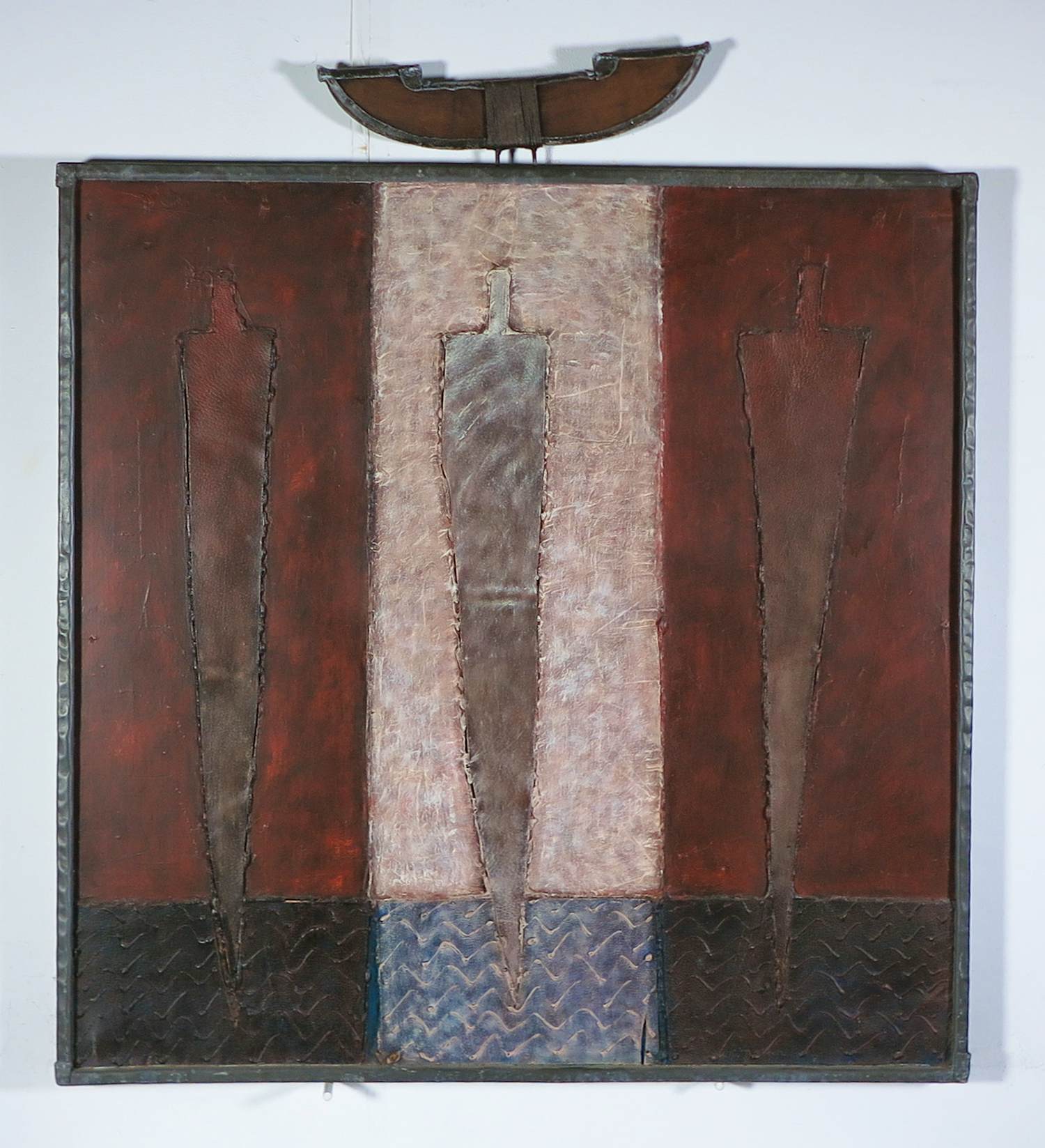 Geert de Bruijn - Gemengde techniek op doek, Zonder titel - Ingelijst verkocht voor € 100!