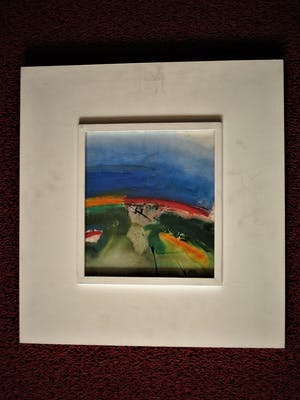 Anthony Krikhaar - Engeland - Expressionistische Gouache "Exmoor Somerset landschap" gesigneerd kopen? Bied vanaf 10!