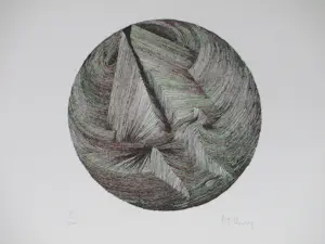 Pol Bury - Abstractie in lijnenspel - Litho kopen? Bied vanaf 75!