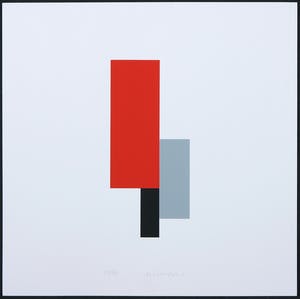 Jo Niemeyer - Zeefdruk, Abstract geometrische compositie kopen? Bied vanaf 70!