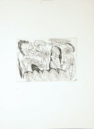 Jan Budding - Pieter Bijwaard e.a, map met 10 etsen van diverse kunstenaars kopen? Bied vanaf 200!