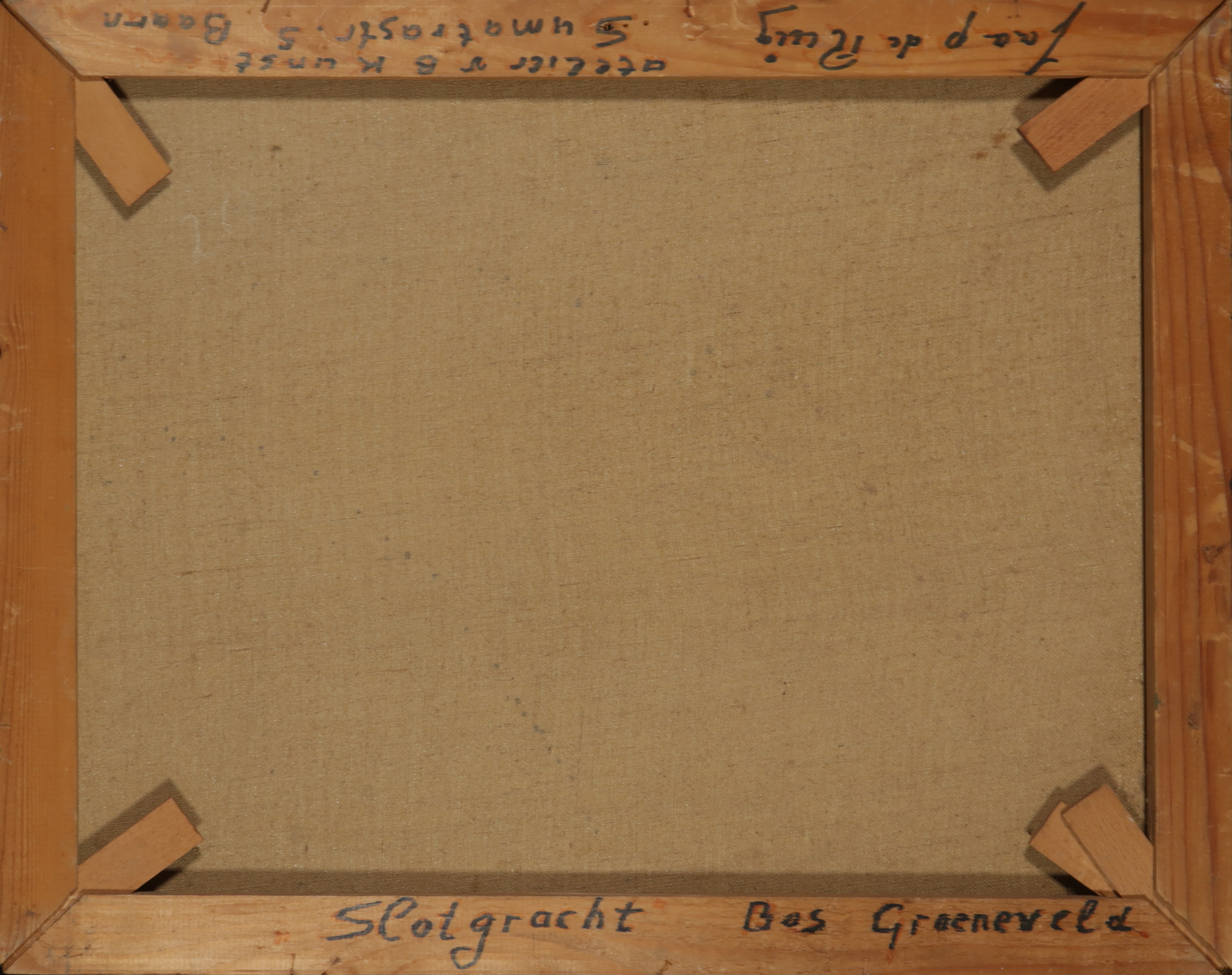 Jaap de Ruig - Olieverf op doek, Slotgracht  kopen? Bied vanaf 50!