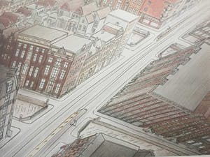 Jeroen Henneman - Vijzelstraat - litho uit 1989 kopen? Bied vanaf 125!