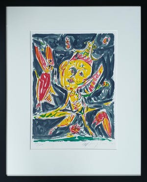 Carl-Henning Pedersen - Litho: 'Tommelise (Duimelijntje)' - (nieuw ingelijst) kopen? Bied vanaf 385!
