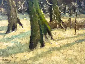 Gerrit Polder - omstreeks 1930 impressionistisch olieverf - winterlandschap -gesigneerd verkauft für € 53!